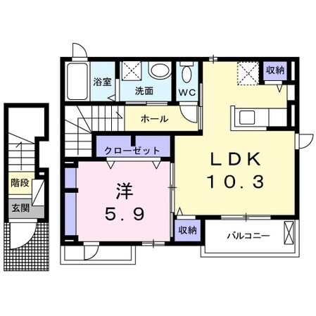 川西駅 徒歩9分 2階の物件間取画像